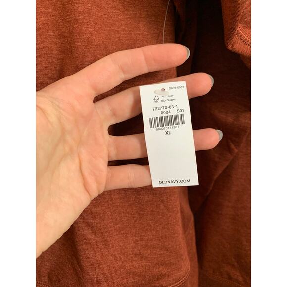 Old Navy NWT CozeCore Burnt Orange Cropped Hoodie XL - Picture 10 of 10